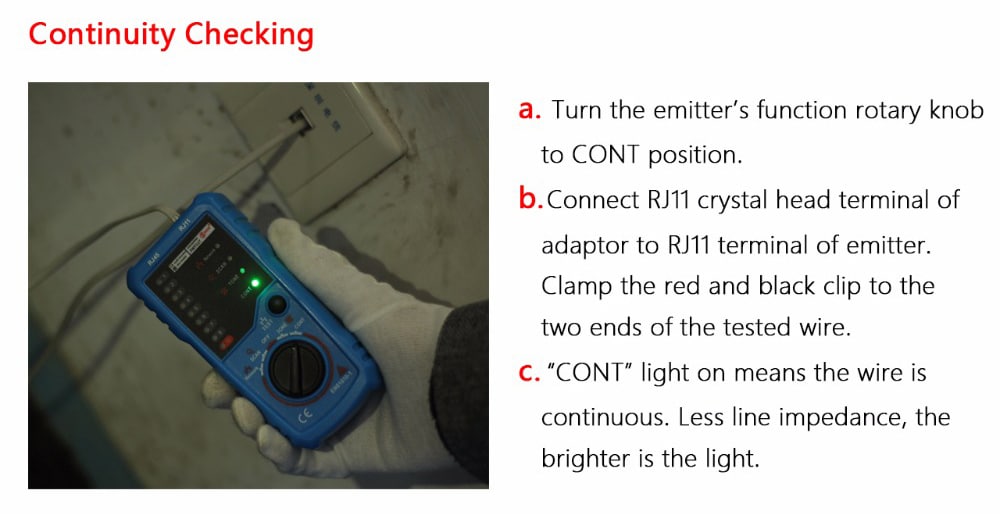 BSIDE FWT11 Network Cable Telephone Detection Wire Checker Anti-interference Line Finder- Deep Sky Blue BSIDE FWT11 Network Cable Telephone Detection Wire Checker Anti-interference Line Finder- Deep Sky Blue