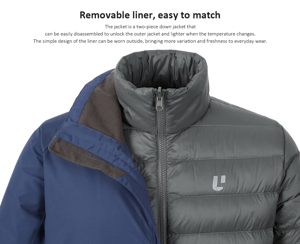 Uleemark 3-in-1 Travel Jacket 2PCS from Xiaomi Youpin- White L Uleemark 3-in-1 Travel Jacket 2PCS from Xiaomi Youpin- White L