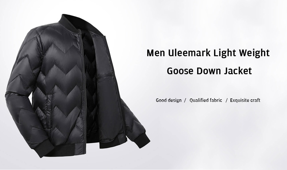 Uleemark Men Light Weight Goose Down Jacket from Xiaomi Youpin- Deep Green L Uleemark Men Light Weight Goose Down Jacket from Xiaomi Youpin- Deep Green L