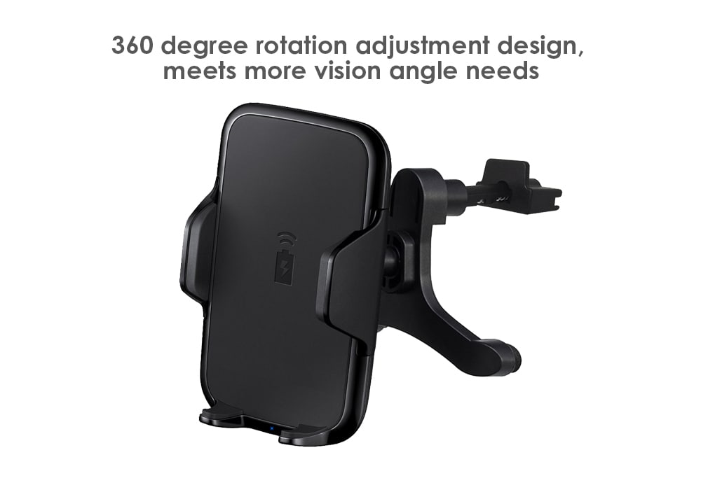 Wireless Charger Vehicle Phone Stand Charging Dock Air Vent Holder- Black Wireless Charger Vehicle Phone Stand Charging Dock Air Vent Holder- Black