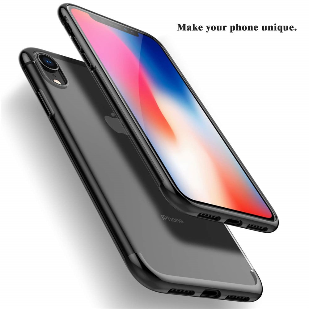 Slim Shock Clear TPU Plating Case Cover for iPhone XR- Red Slim Shock Clear TPU Plating Case Cover for iPhone XR- Red