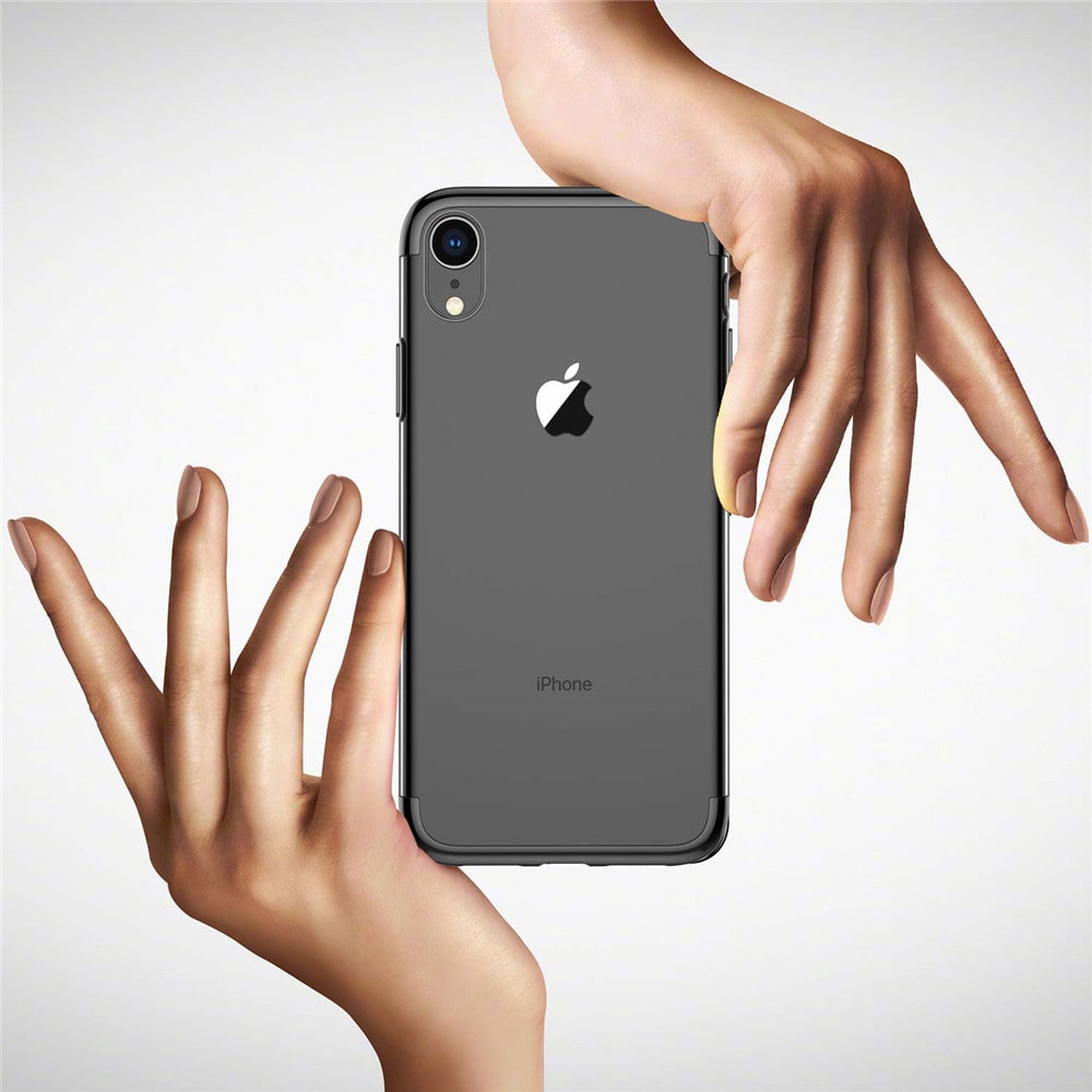 Slim Shock Clear TPU Plating Case Cover for iPhone XR- Red Slim Shock Clear TPU Plating Case Cover for iPhone XR- Red