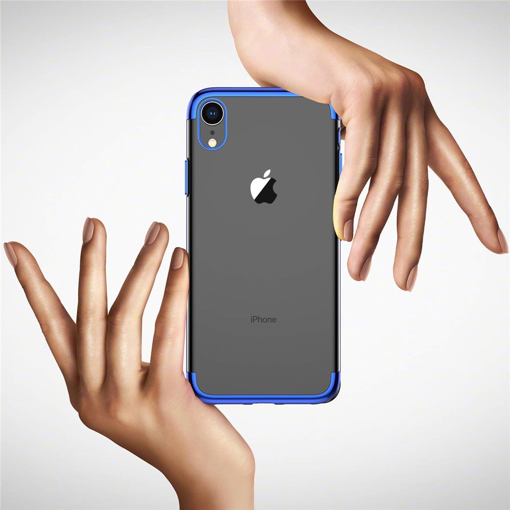 Slim Shock Clear TPU Plating Case Cover for iPhone XR- Red Slim Shock Clear TPU Plating Case Cover for iPhone XR- Red