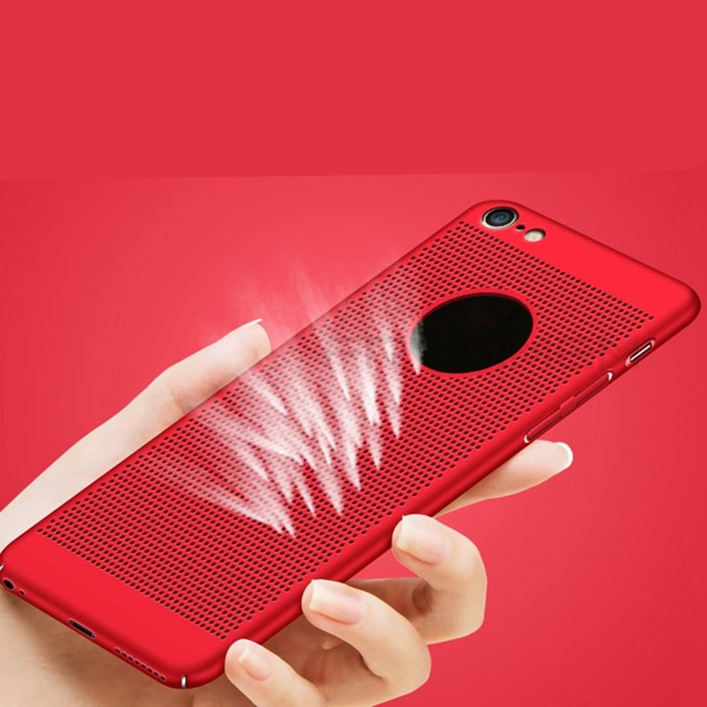 Ultra-thin Heat Dissipation Ventilation Mesh Grid Hard PC Cover Case for Iphone 8/7- Red Ultra-thin Heat Dissipation Ventilation Mesh Grid Hard PC Cover Case for Iphone 8/7- Red