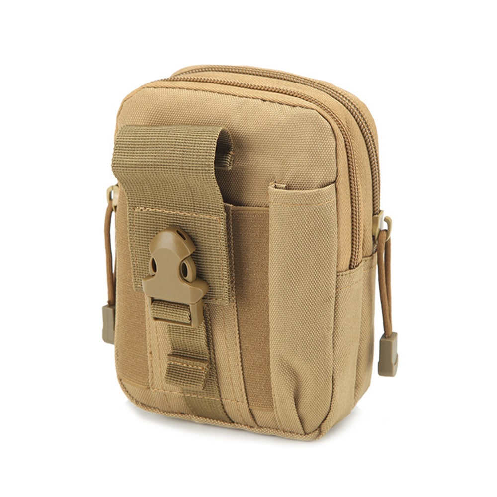 Waist Bag Molle Tactical Pack Bag Waterproof Travel Belt Clip Phone Pouch Case- Dark Khaki Waist Bag Molle Tactical Pack Bag Waterproof Travel Belt Clip Phone Pouch Case- Dark Khaki