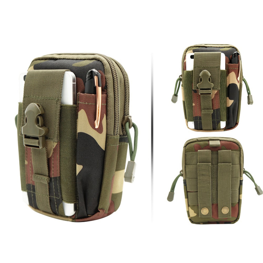 Waist Bag Molle Tactical Pack Bag Waterproof Travel Belt Clip Phone Pouch Case- Dark Khaki Waist Bag Molle Tactical Pack Bag Waterproof Travel Belt Clip Phone Pouch Case- Dark Khaki