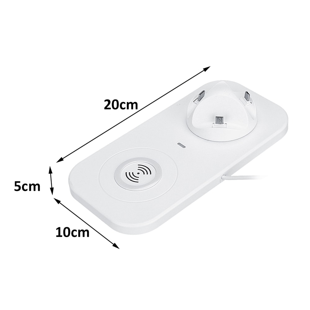 Wireless Charger Station Phone Charging Dock Pad Holder USB Type-C- White Wireless Charger Station Phone Charging Dock Pad Holder USB Type-C- White