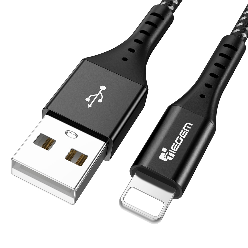 TIEGEM Cable for iPhone Fast Charging Data Cable- Gray 30CM TIEGEM Cable for iPhone Fast Charging Data Cable- Gray 30CM