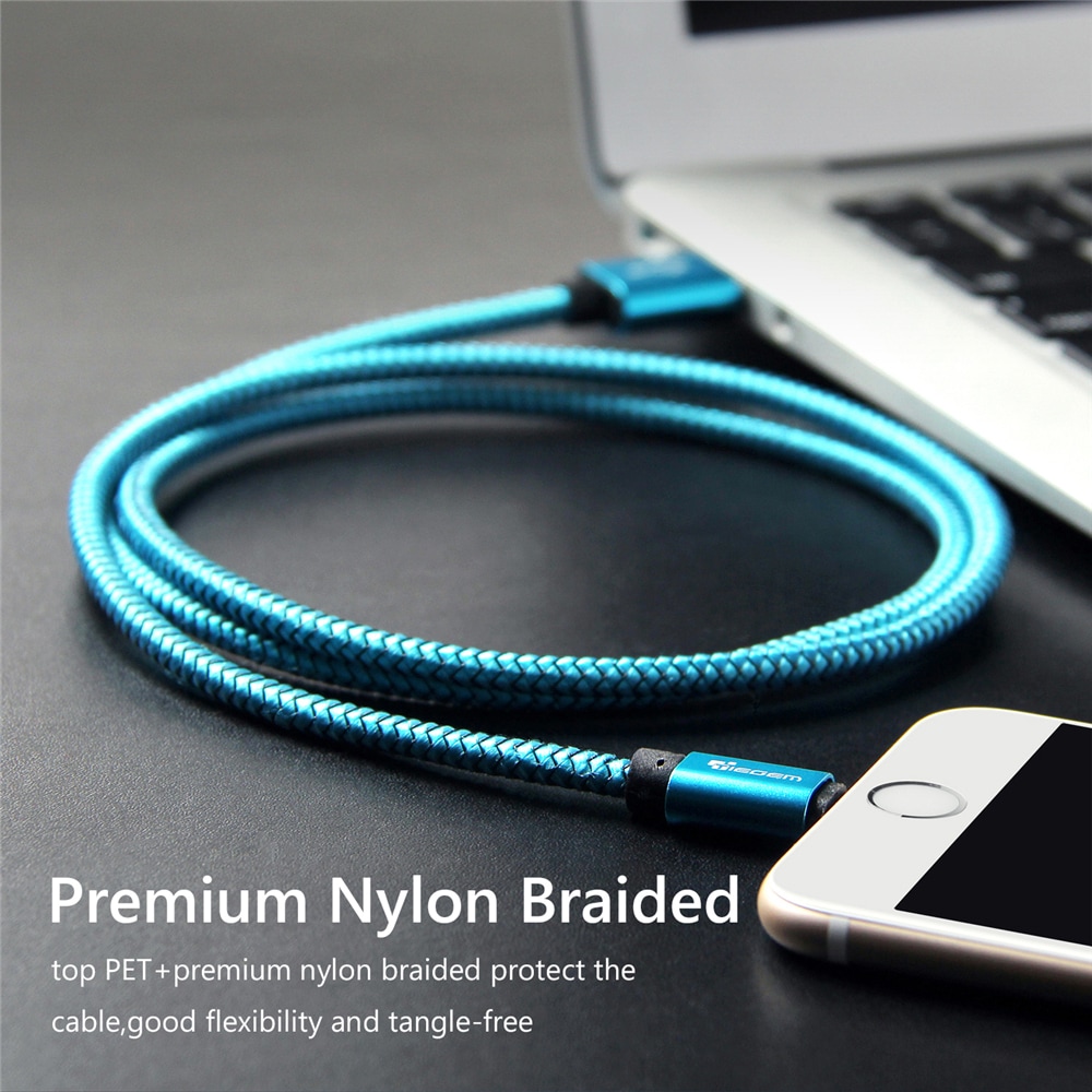 TIEGEM USB Cable for iPhone 6 6s 7 8 Plus X XS XR 2A Fast Charging Cables- Blue 25cm TIEGEM USB Cable for iPhone 6 6s 7 8 Plus X XS XR 2A Fast Charging Cables- Blue 25cm