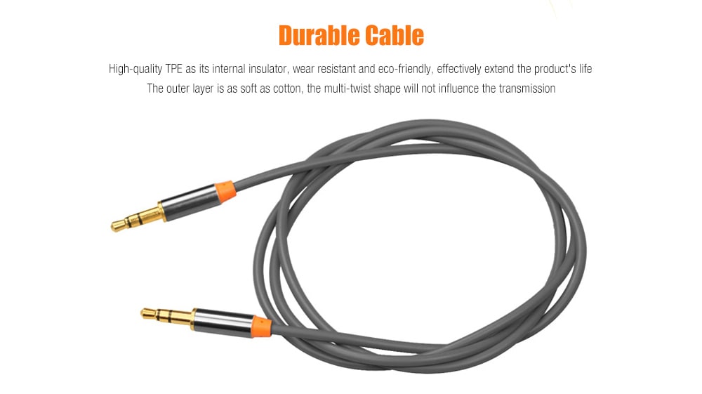 Universal 0.5m 3.5mm Jack Audio Cable- Gray Universal 0.5m 3.5mm Jack Audio Cable- Gray