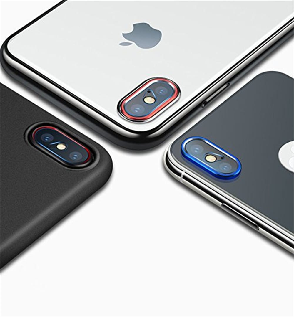 Sakula Camera Lens Protector Plating Aluminum for iPhone X Cameral Case Cover Ring- Red Sakula Camera Lens Protector Plating Aluminum for iPhone X Cameral Case Cover Ring- Red