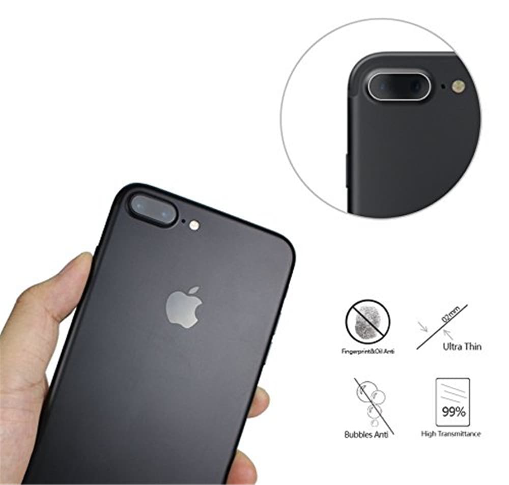 Tempered Glass Protector Full Cover Protection for iPhone 8 Plus / 7 Plus Back Rear Camera Lens Screen Clear Protective- Transparent Tempered Glass Protector Full Cover Protection for iPhone 8 Plus / 7 Plus Back Rear Camera Lens Screen Clear Protective- Transparent