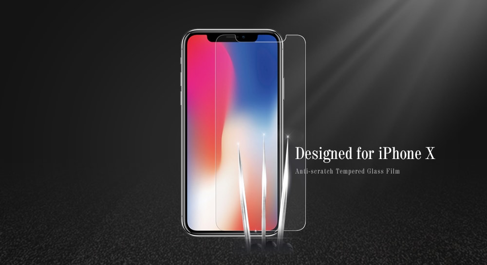 TOCHIC 9H Hardness Tempered Glass Screen Film for iPhone X- Transparent TOCHIC 9H Hardness Tempered Glass Screen Film for iPhone X- Transparent