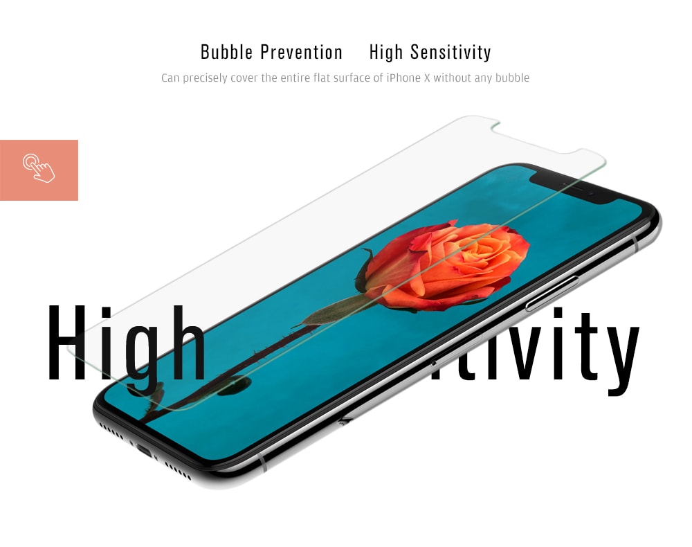 TOCHIC 9H Hardness Tempered Glass Screen Film for iPhone X- Transparent TOCHIC 9H Hardness Tempered Glass Screen Film for iPhone X- Transparent